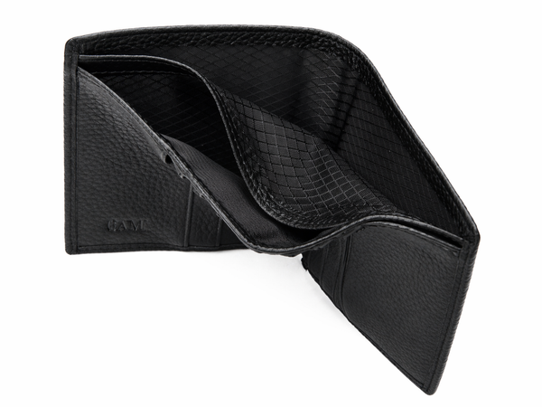 Portofel compact din piele naturală