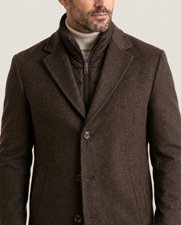 Palton din lână cu vestă detașabilă