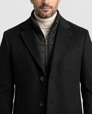 Palton din lână cu vestă detașabilă