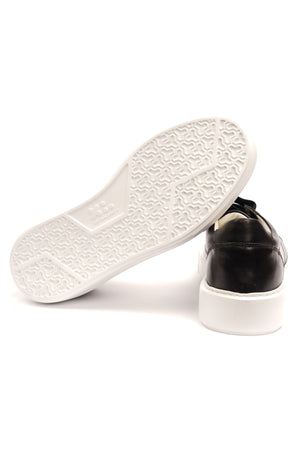 Pantofi Sport Bărbați Negru cu Talpă Albă