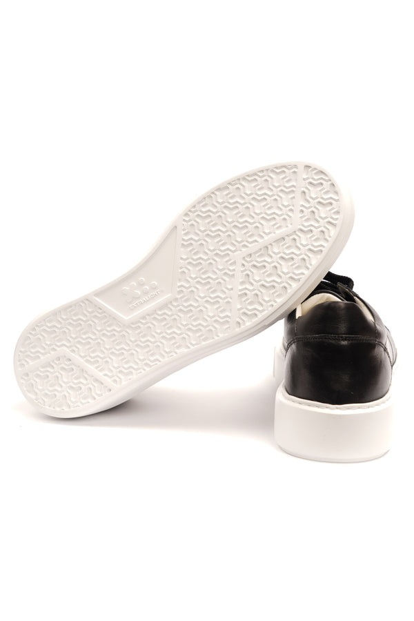 Pantofi Sport Bărbați Negru cu Talpă Albă