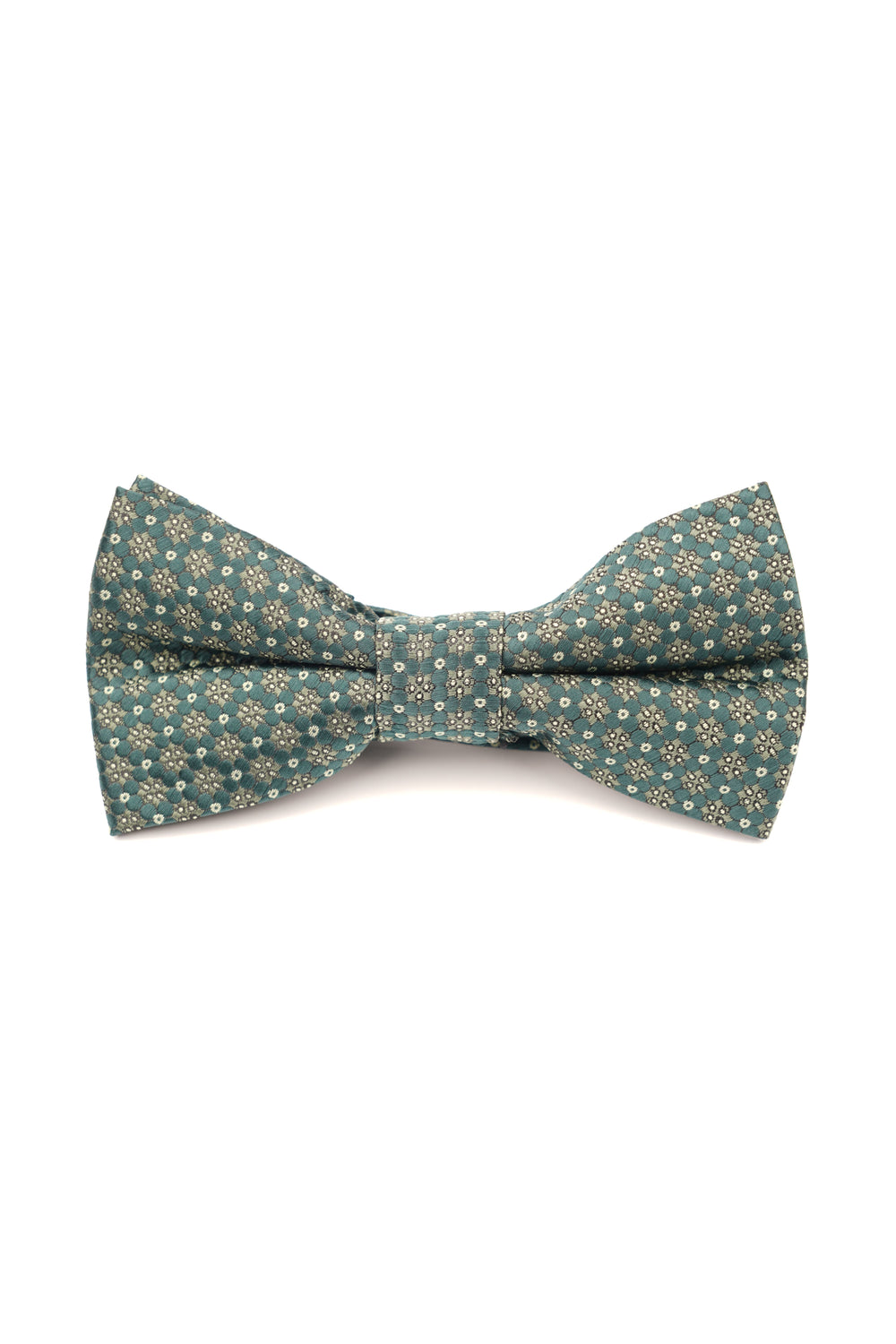 Papion verde închis cu imprimeu floral geometric