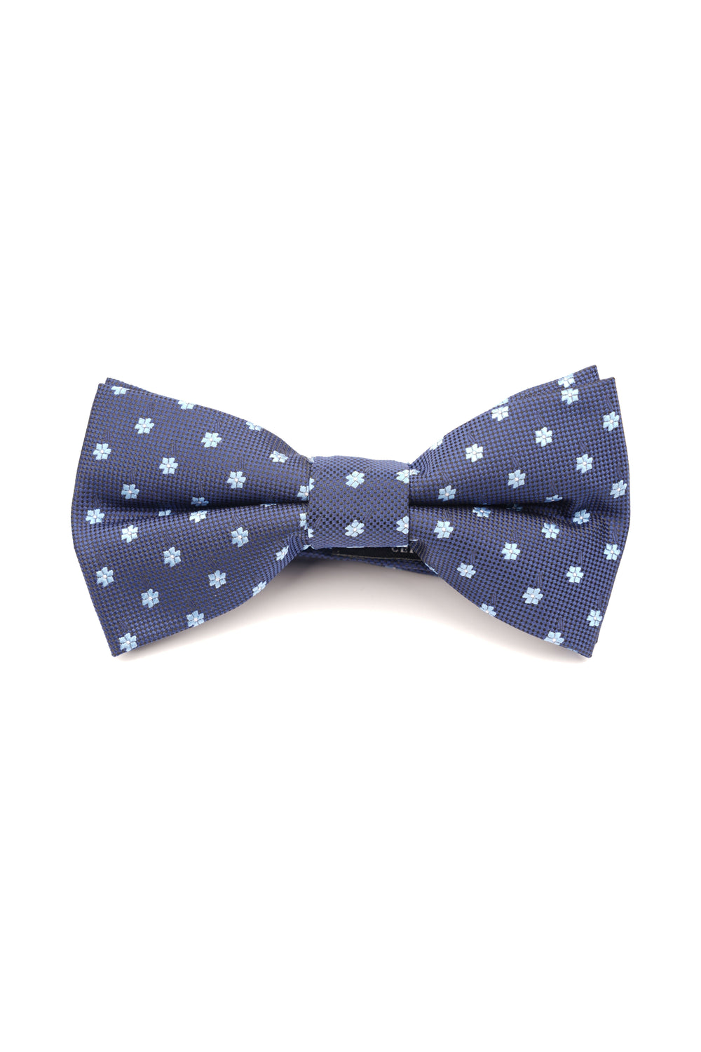 Papion bleumarin cu imprimeu floral albastru – 100% mătase