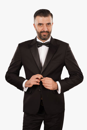 Cămașă Bărbați White Tie cu Guler Rândunică și Mansete pentru Butoni