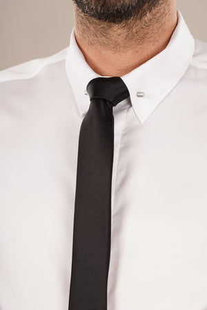 Cămașă Bărbați Albă cu Guler Pin