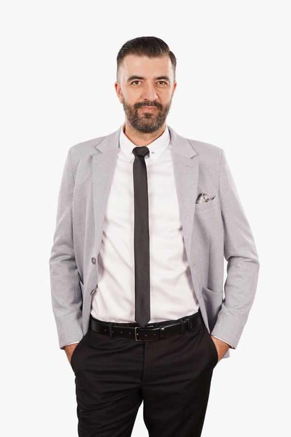 Cămașă Bărbați Albă cu Guler Pin