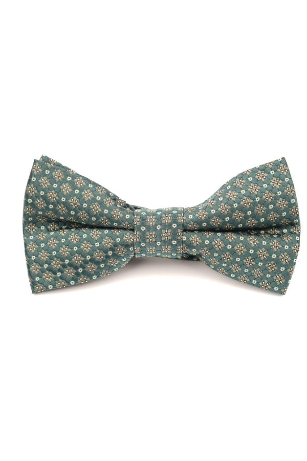 Papion verde închis cu imprimeu floral geometric