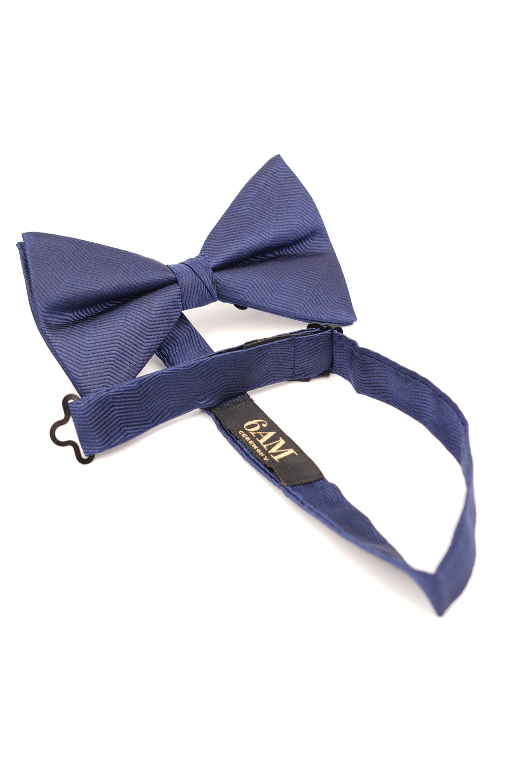 Papion bleumarin uni cu textură discretă