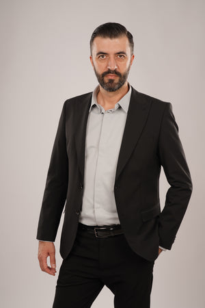 Cămașă Bărbați Gri Deschis – 97% Bumbac