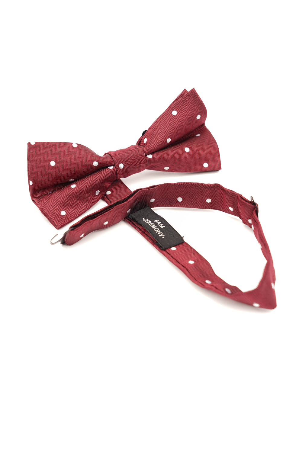 Papion roșu clasic cu buline albe