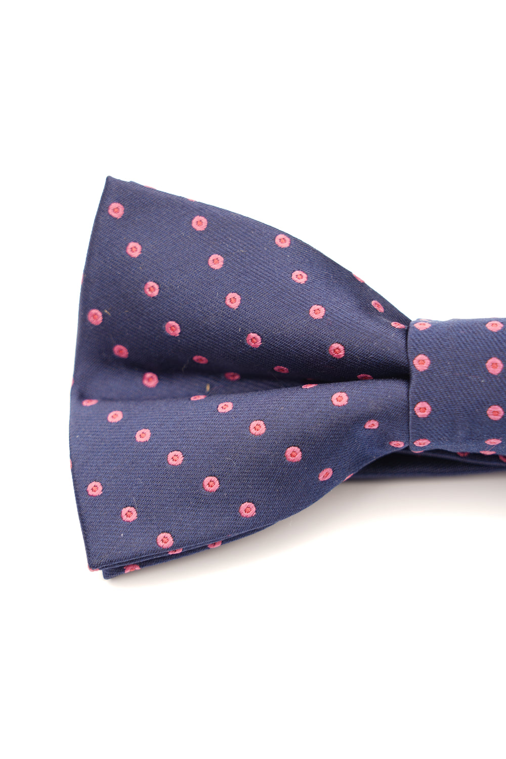 Papion albastru cu buline roz