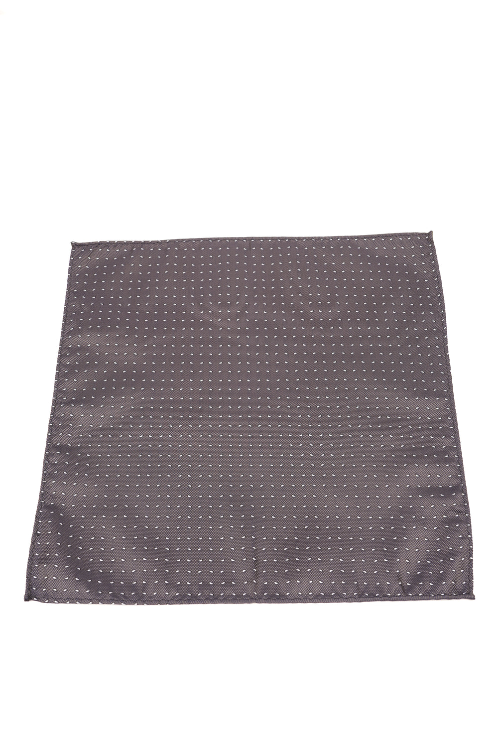 Batistă de buzunar gri cu imprimeu punctat alb