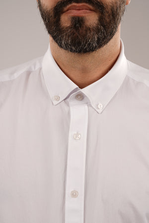 Cămașă Bărbați Albă – Bumbac Elastic