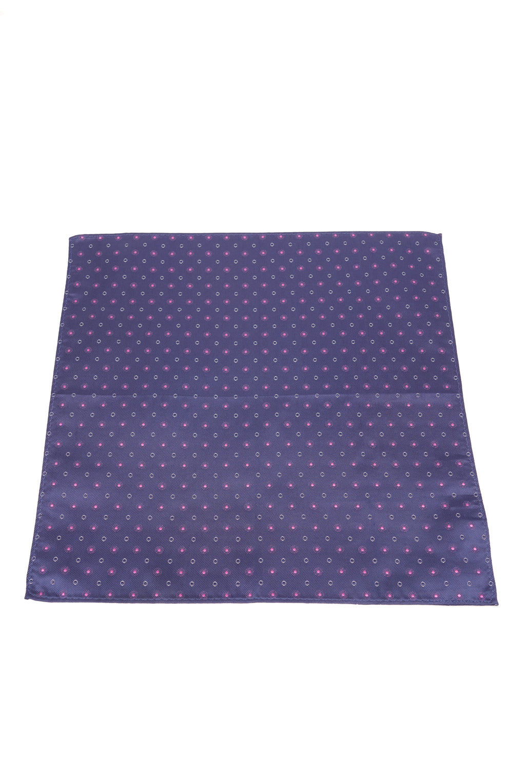 Batistă de buzunar bleumarin cu imprimeu punctat mov