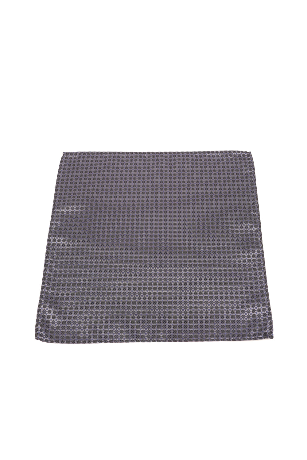 Batistă de buzunar gri închis cu micro-model geometric