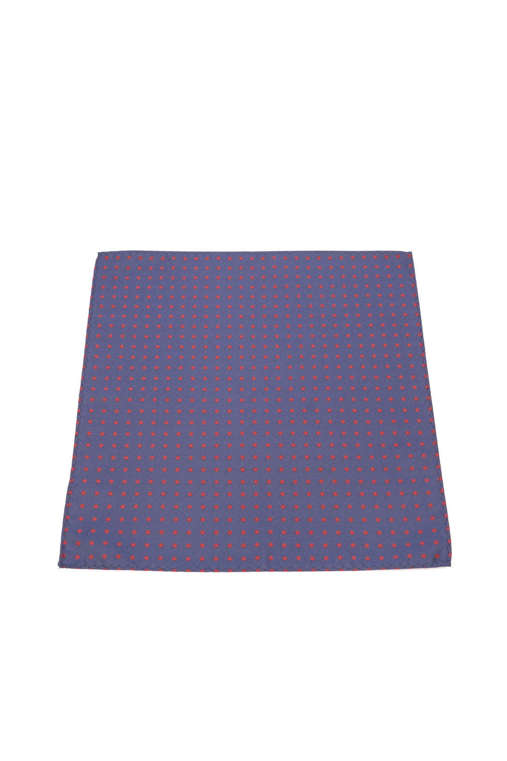 Batistă de buzunar bleumarin cu puncte roșii