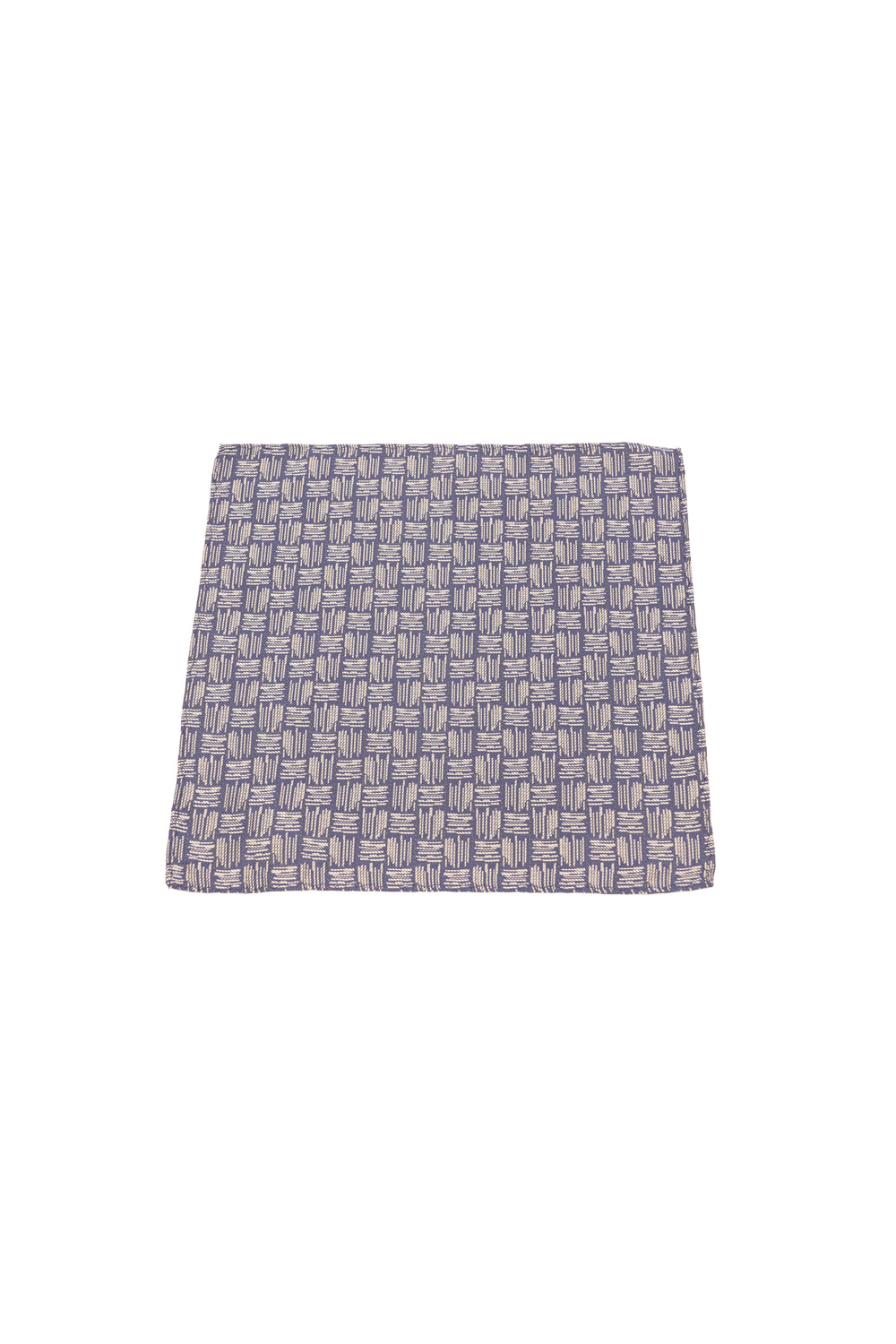 Batistă de buzunar mov cu imprimeu geometric bej