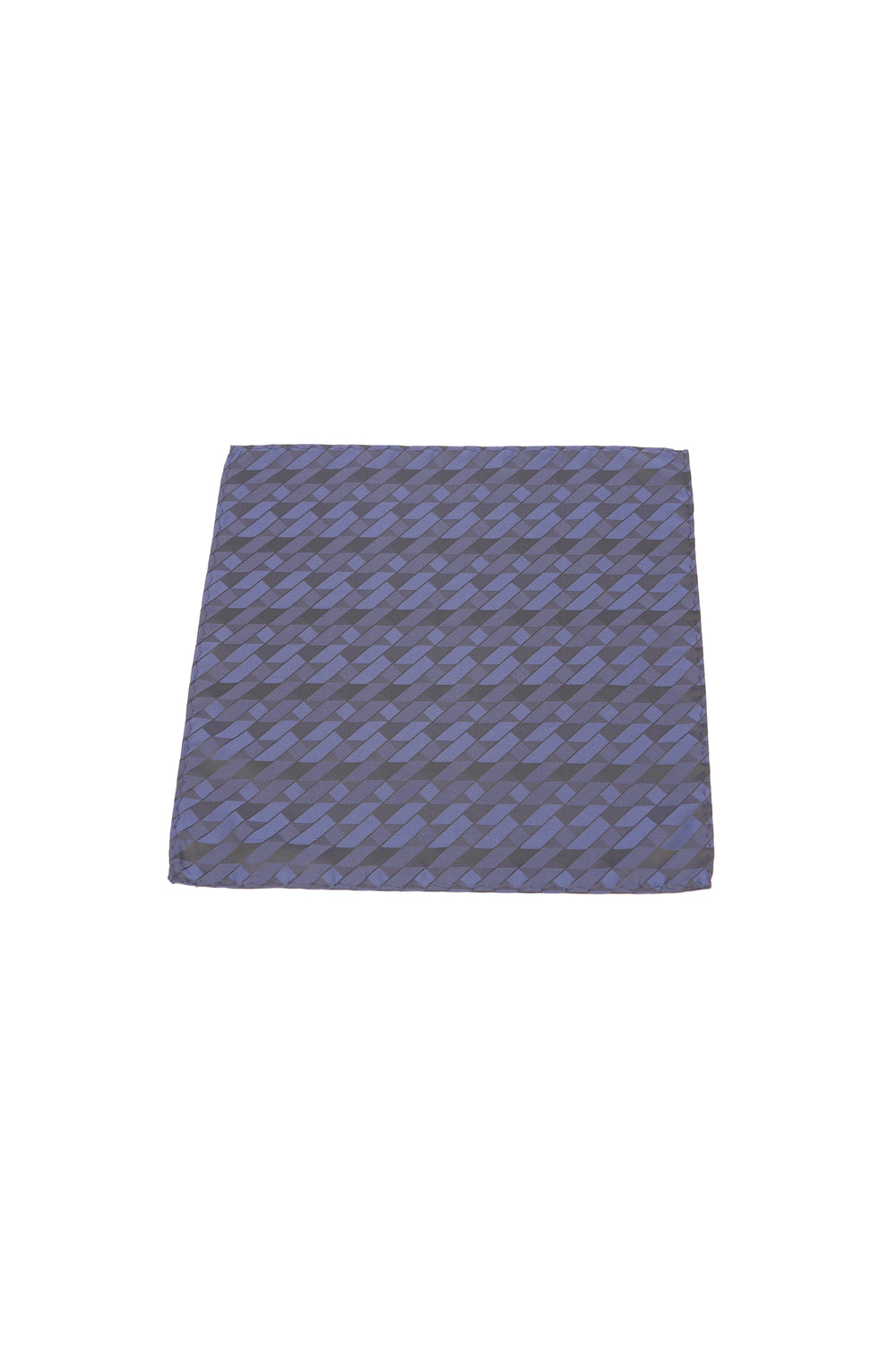 Batistă de buzunar albastră cu model geometric gri