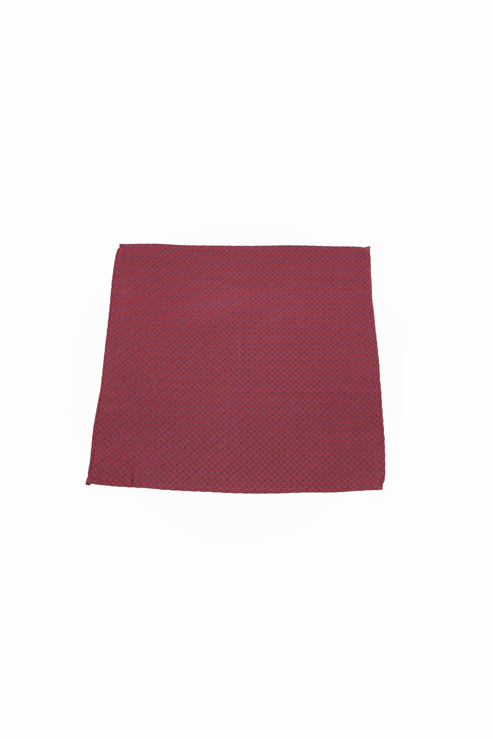 Batistă de buzunar roșie cu micro imprimeu geometric