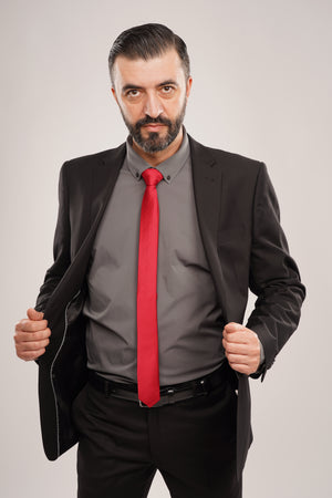 Cămașă Bărbați Gri – Bumbac Elastic