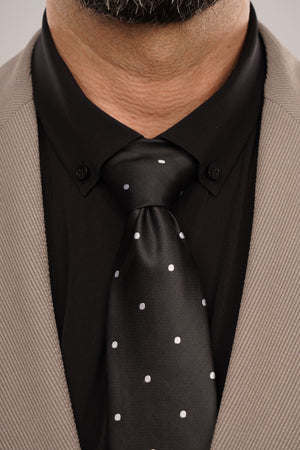 Cămașă Bărbați Neagră – Bumbac Elastic