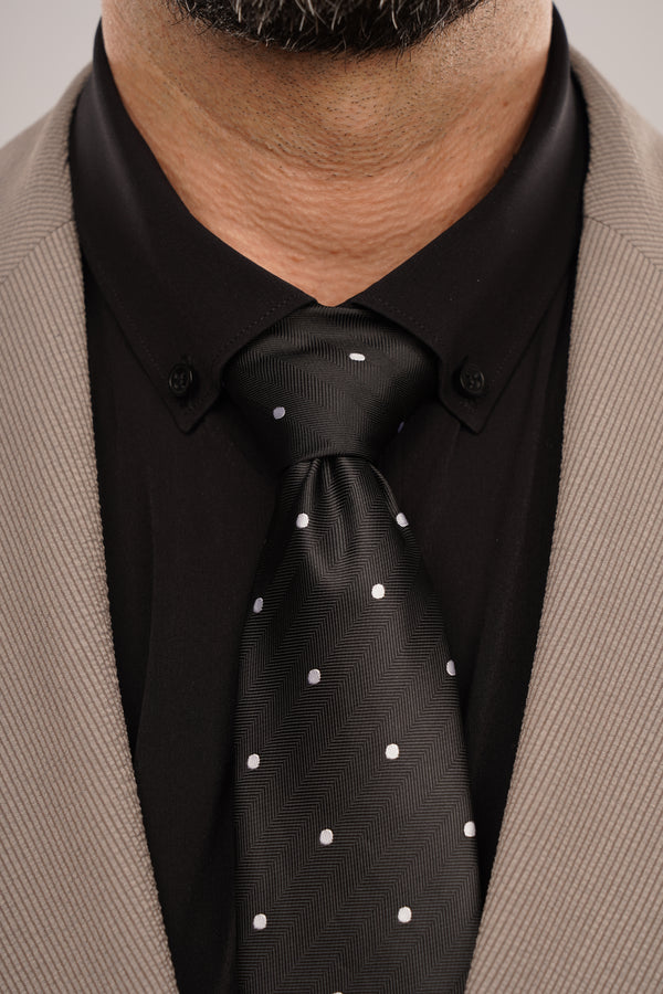 Cămașă Bărbați Neagră – Bumbac Elastic