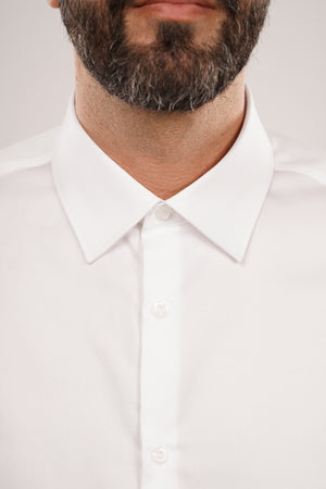 Cămașă Bărbați Albă Non-Iron – Bumbac Superfin