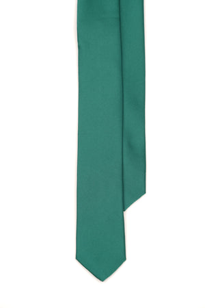 Cravată verde clasică uni slim