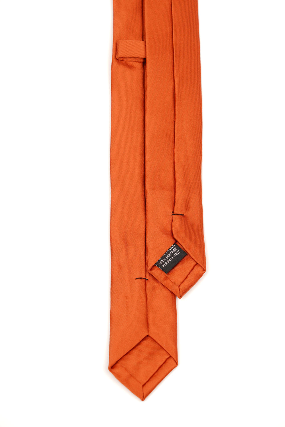 Cravată portocalie uni slim