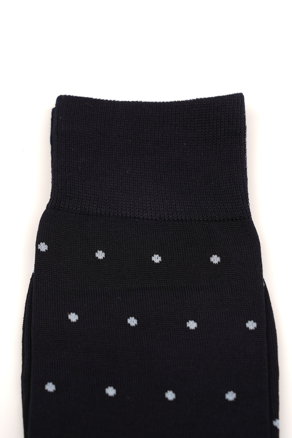 Șosete negre cu buline albastre din bumbac