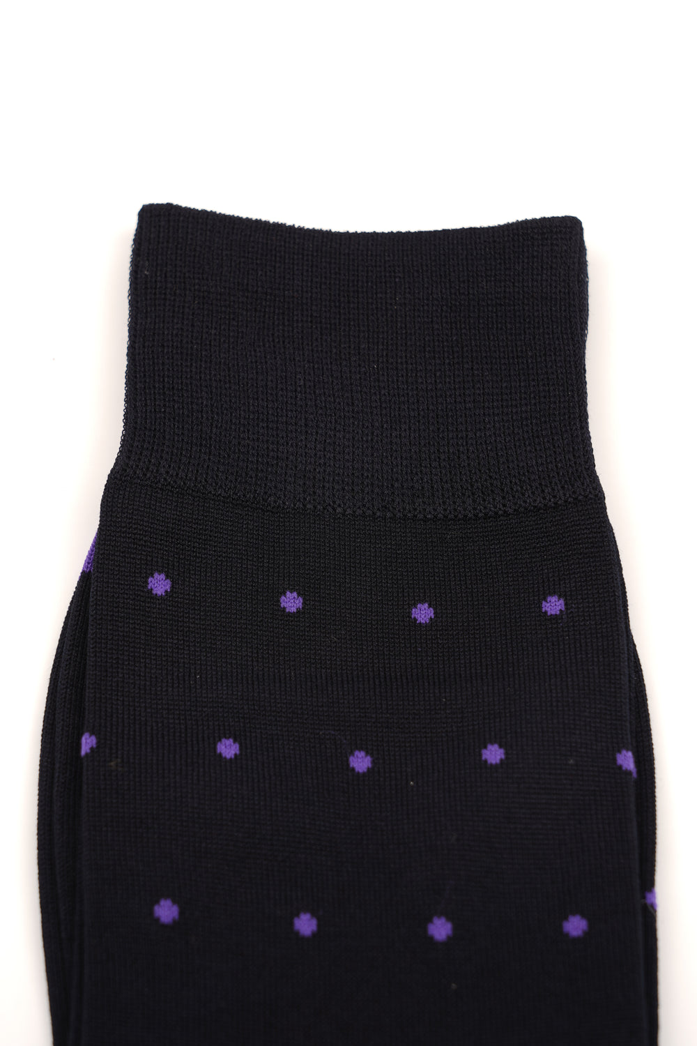 Șosete negre cu buline mov