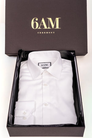 Cămașă Bărbați Albă Non-Iron – Bumbac Superfin