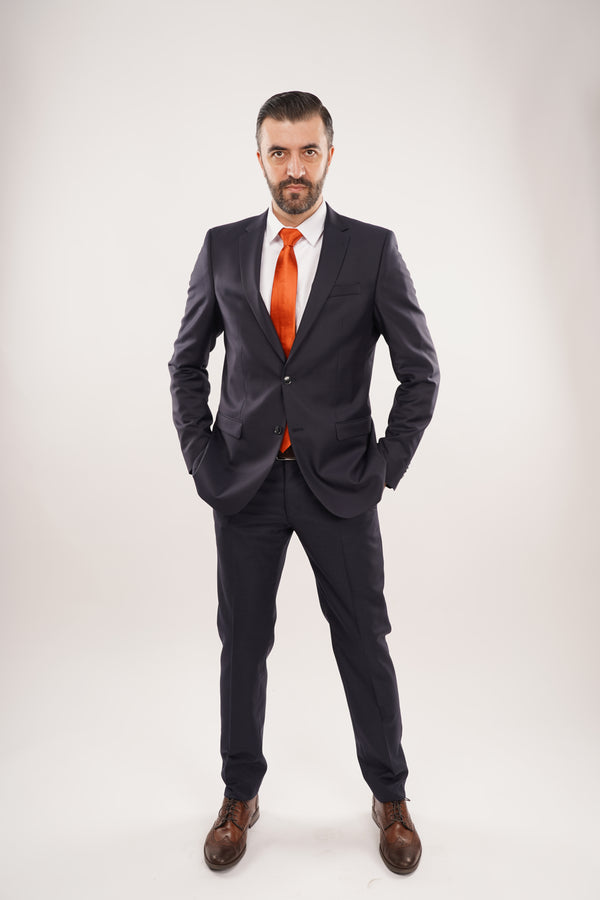 Costum Bărbați Bleumarin Premium din Lână