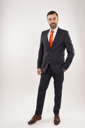 Costum Bărbați Bleumarin Premium din Lână