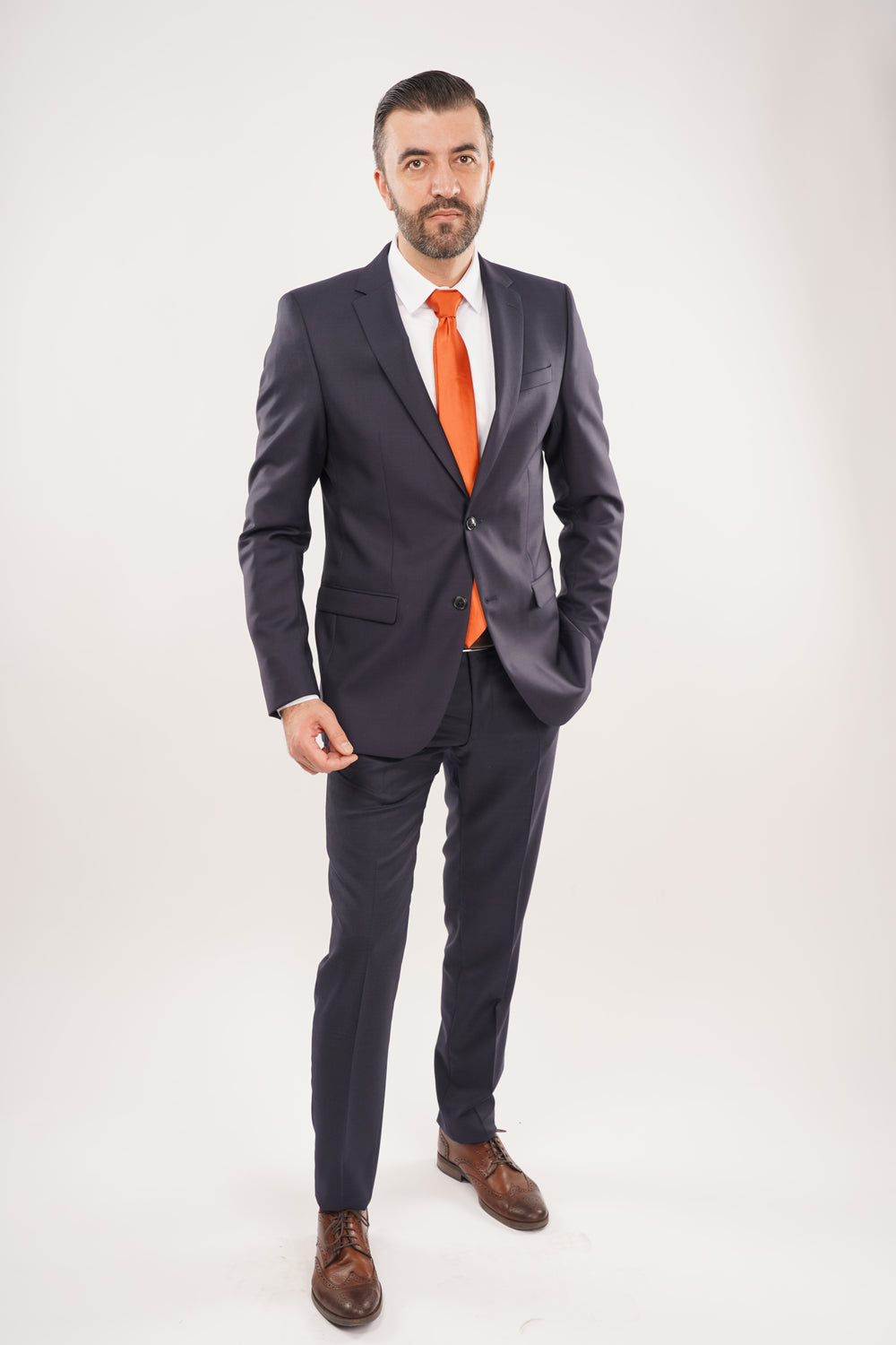 Costum Bărbați Bleumarin Premium din Lână