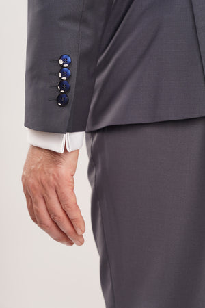 Smoking Bărbați Bleumarin Premium din Lână