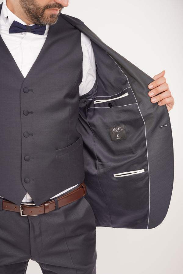 Smoking Bărbați Bleumarin Premium din Lână