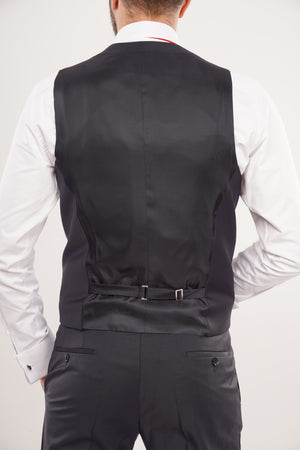 Smoking Bărbați Bleumarin la Două Rânduri de Nasturi Premium