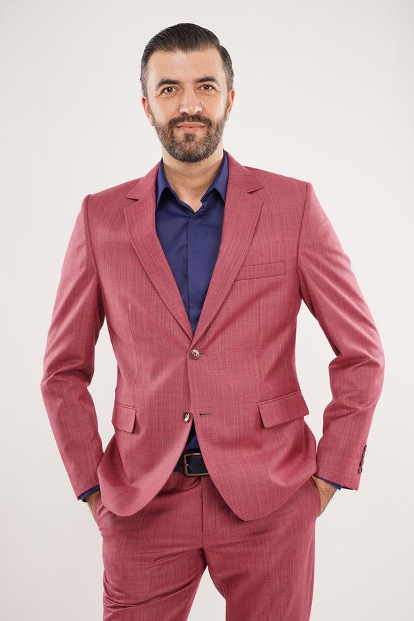 Costum Bărbați Roz din Lână