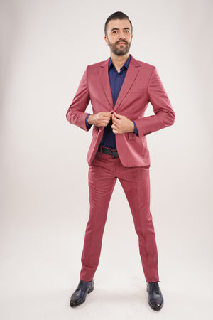 Costum Bărbați Roz din Lână