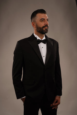Cămașă Bărbați White Tie cu Guler Rândunică și Plastron 6AM