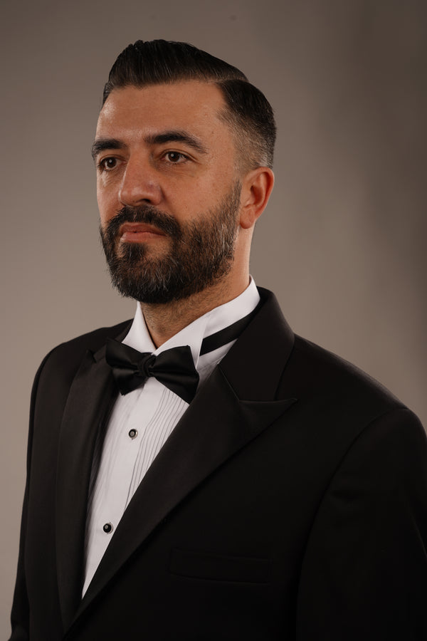 Cămașă Bărbați White Tie cu Guler Rândunică și Plastron 6AM