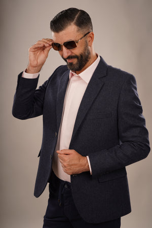 Cămașă Bărbați Roz din Bumbac cu Nasturi Acoperiți