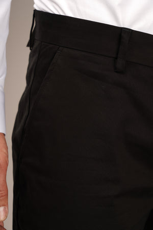 Pantaloni Bărbați Chinos Negri din Bumbac Slim Fit 6AM