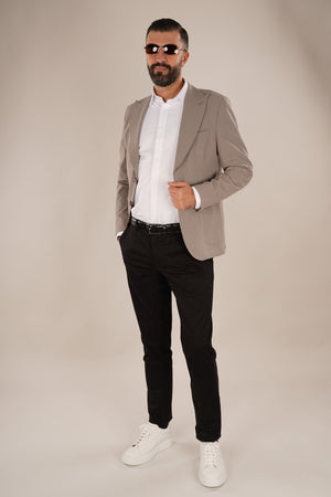 Pantaloni Bărbați Chinos Negri din Bumbac Slim Fit 6AM