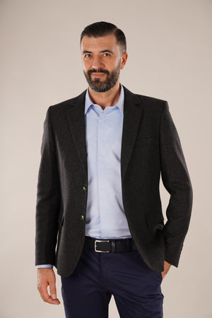 Pantaloni Bărbați Chinos Bleumarin din Bumbac Slim Fit 6AM