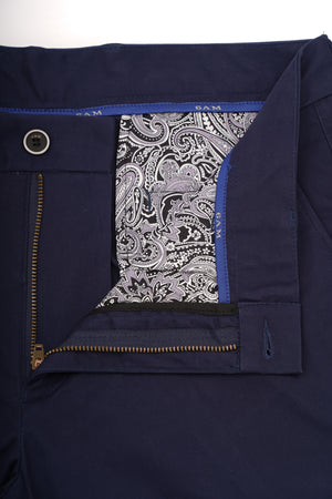 Pantaloni Bărbați Chinos Bleumarin din Bumbac Slim Fit 6AM