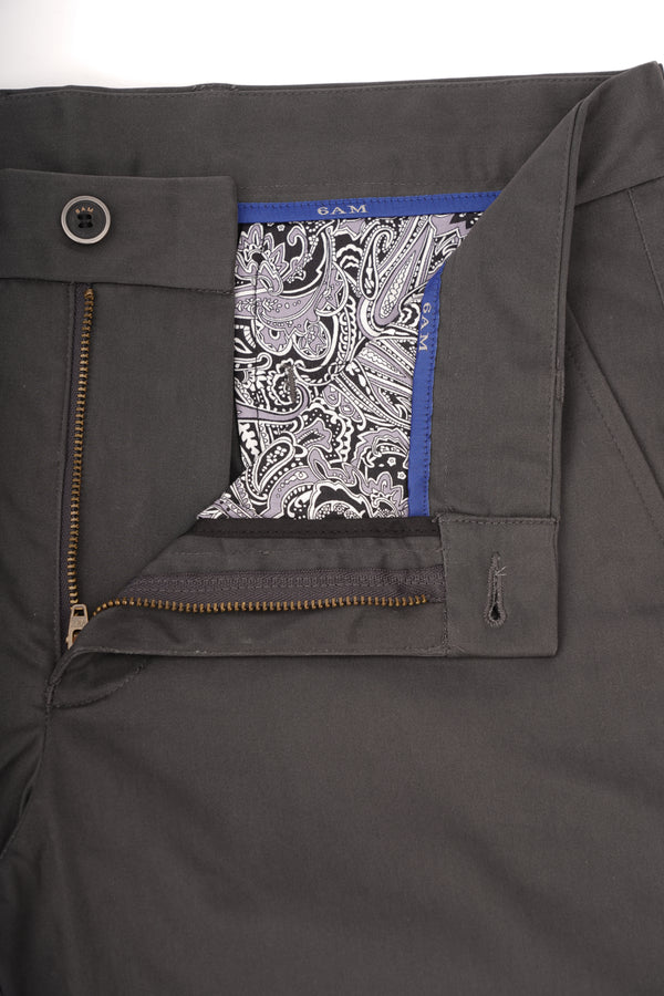 Pantaloni Bărbați Chinos Gri din Bumbac Slim Fit 6AM