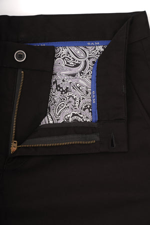 Pantaloni Bărbați Chinos Negri din Bumbac Slim Fit 6AM