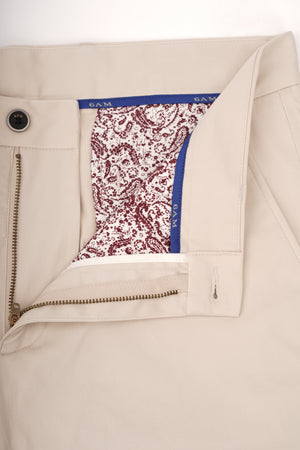 Pantaloni Bărbați Chinos Bej din Bumbac Slim Fit 6AM